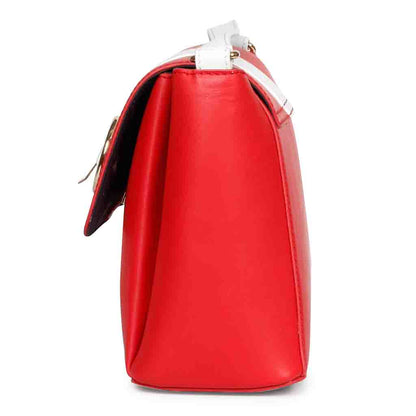 Favore Womens Red Leather Sling Bag