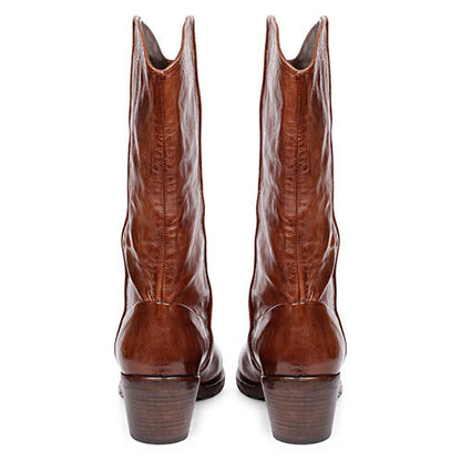 Saint Nellie Cognac Leather Washed Calf Boot