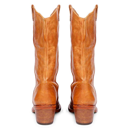 Saint Lara Cognac Leather Washed Calf Boot