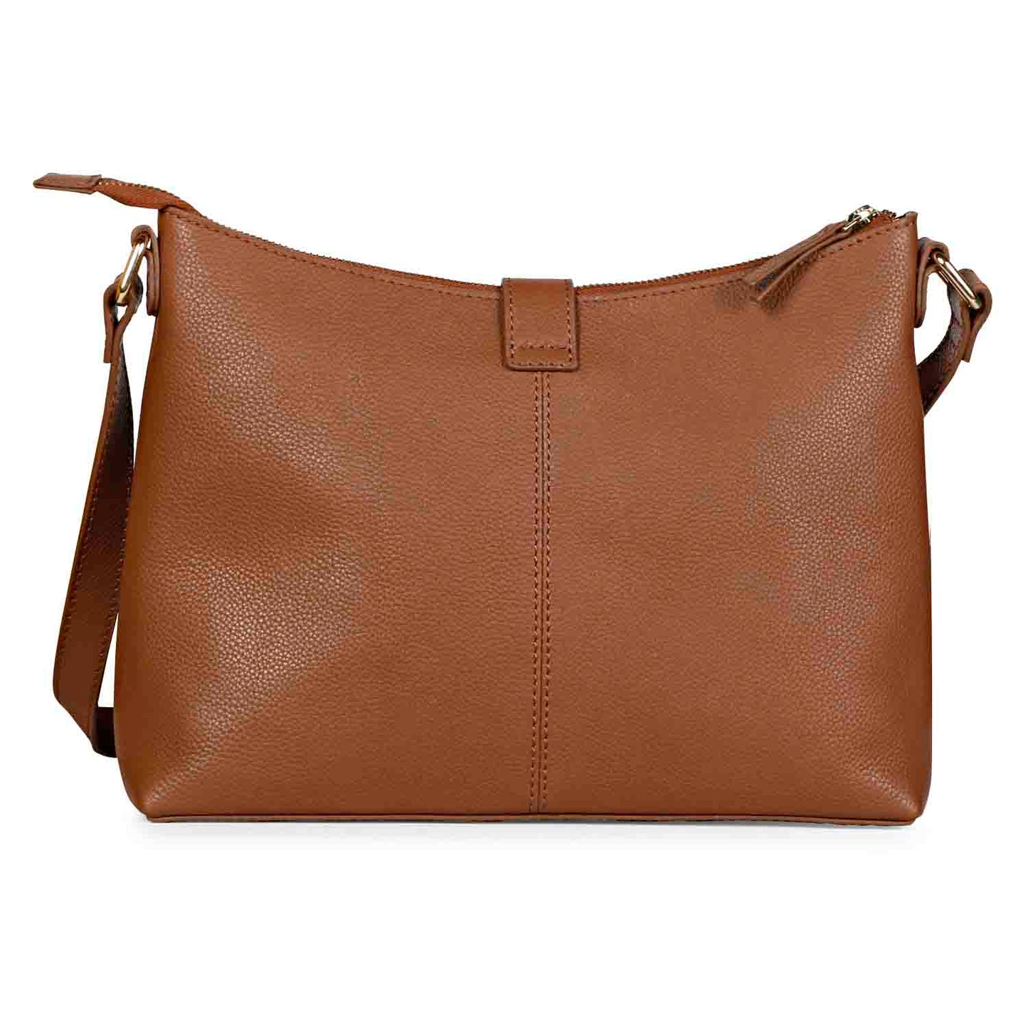 Favore Brown Leather Structured Silng Bag