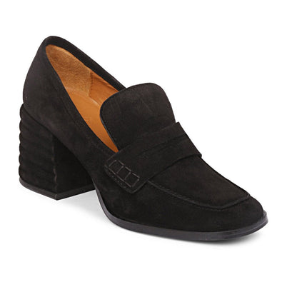 Saint Amelia Black Suede Leather Handcrafted Moccasins