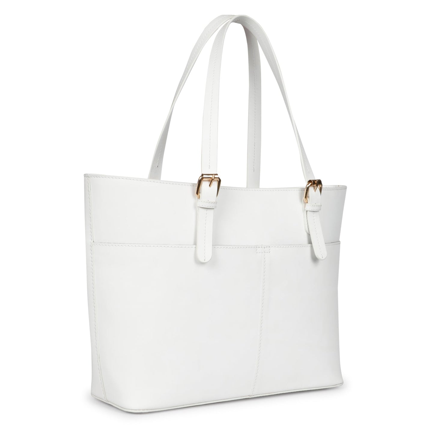 Textured Leather Oversized Shopper Handheld Bag