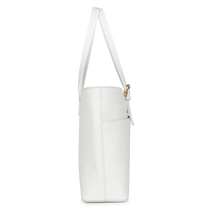 Textured Leather Oversized Shopper Handheld Bag