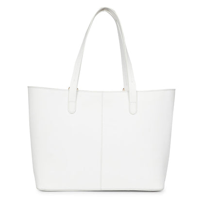 Textured Leather Oversized Shopper Handheld Bag
