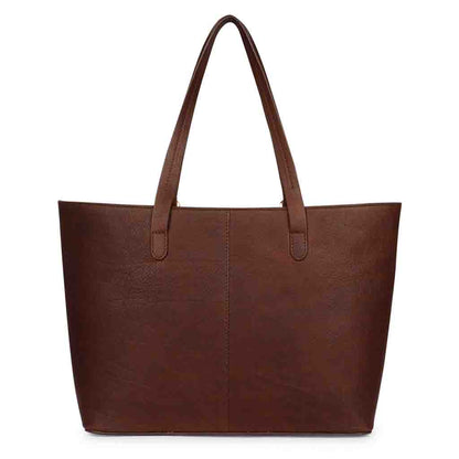 Favore Brown Leather Oversized Shopper Shoulder Bag