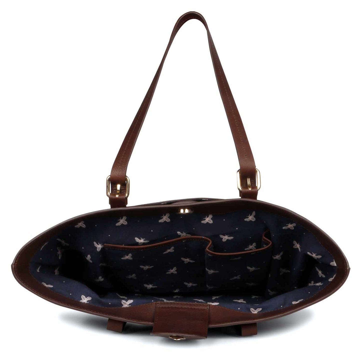 Favore Brown Leather Oversized Shopper Shoulder Bag