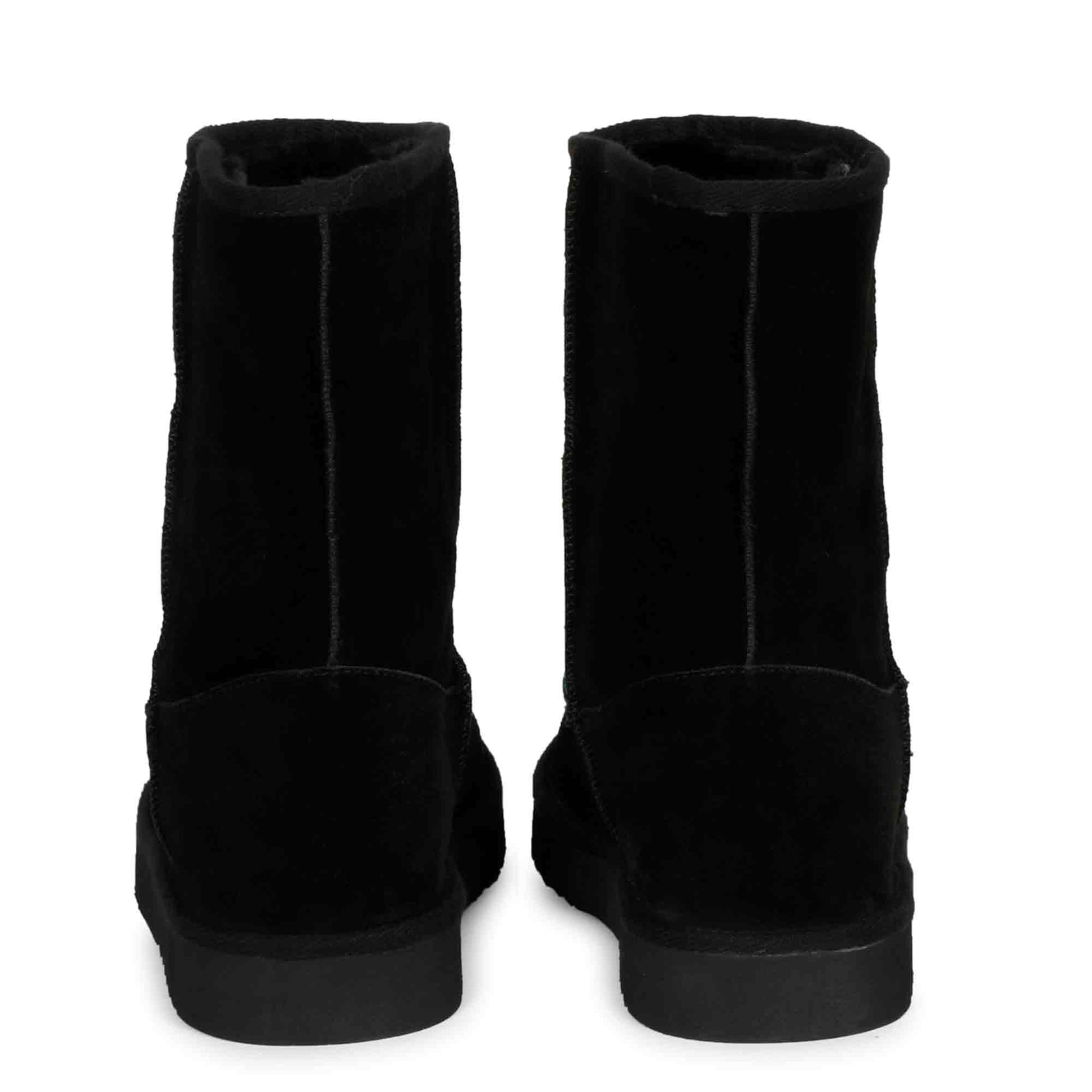 Fashionable Saint Benito Boots with Multi Embroidery - Black Suede
