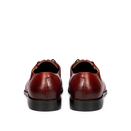Saint Finn Red Leather Oxford Shoes