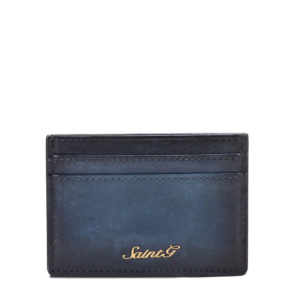Saint Lukonin Toned Navy Leather Loafers With Set - SaintG India