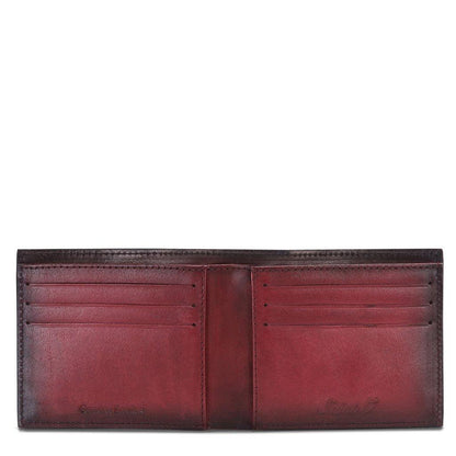 Red Italian Leather Men's Wallet Set - SaintG India