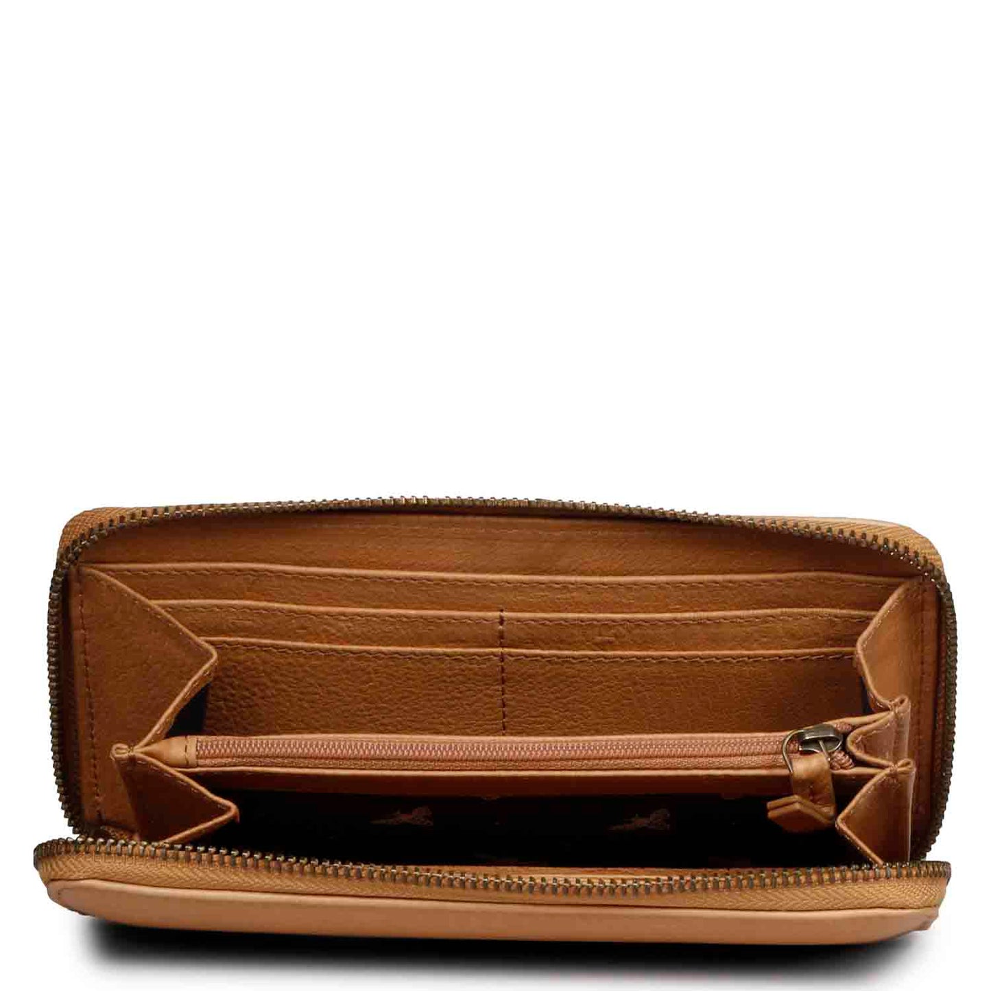 Favore Tan Leather Purse Clutches