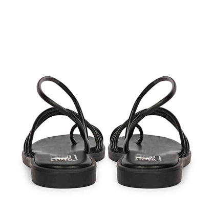 ViviBlu Black Leather Platform Sandals