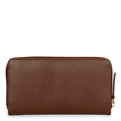 Favore Brown Leather Purse Clutches