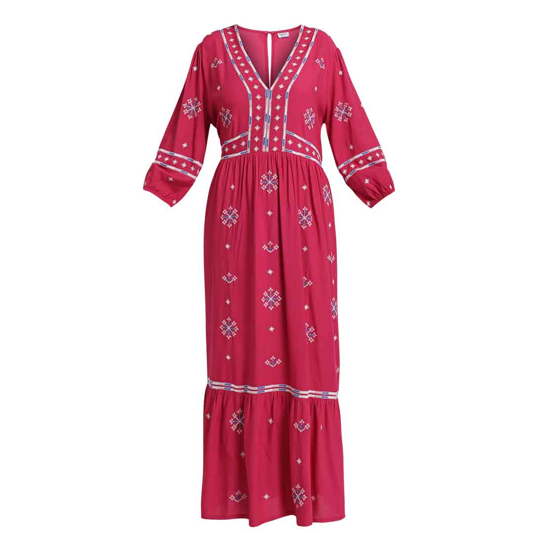 Saint Womens Red Geometric Dress