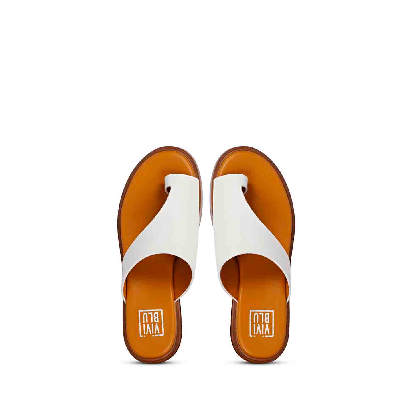 ViviBlu White Leather Platform Sandals