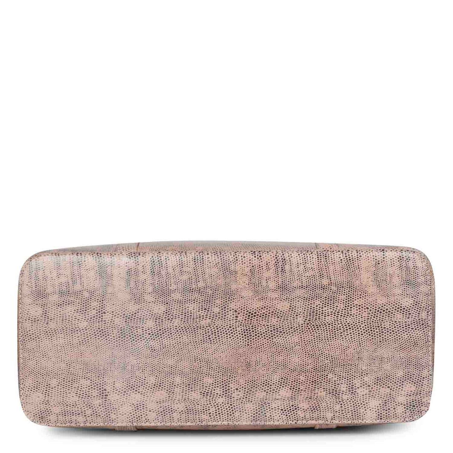 Favore Peach Leather Structured Shoulder Bag
