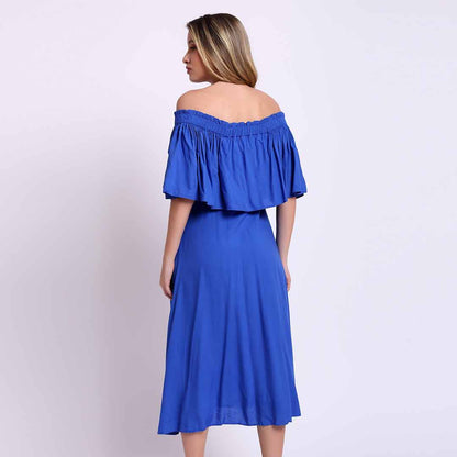 Saint Sephora Womens Blue Long Dress