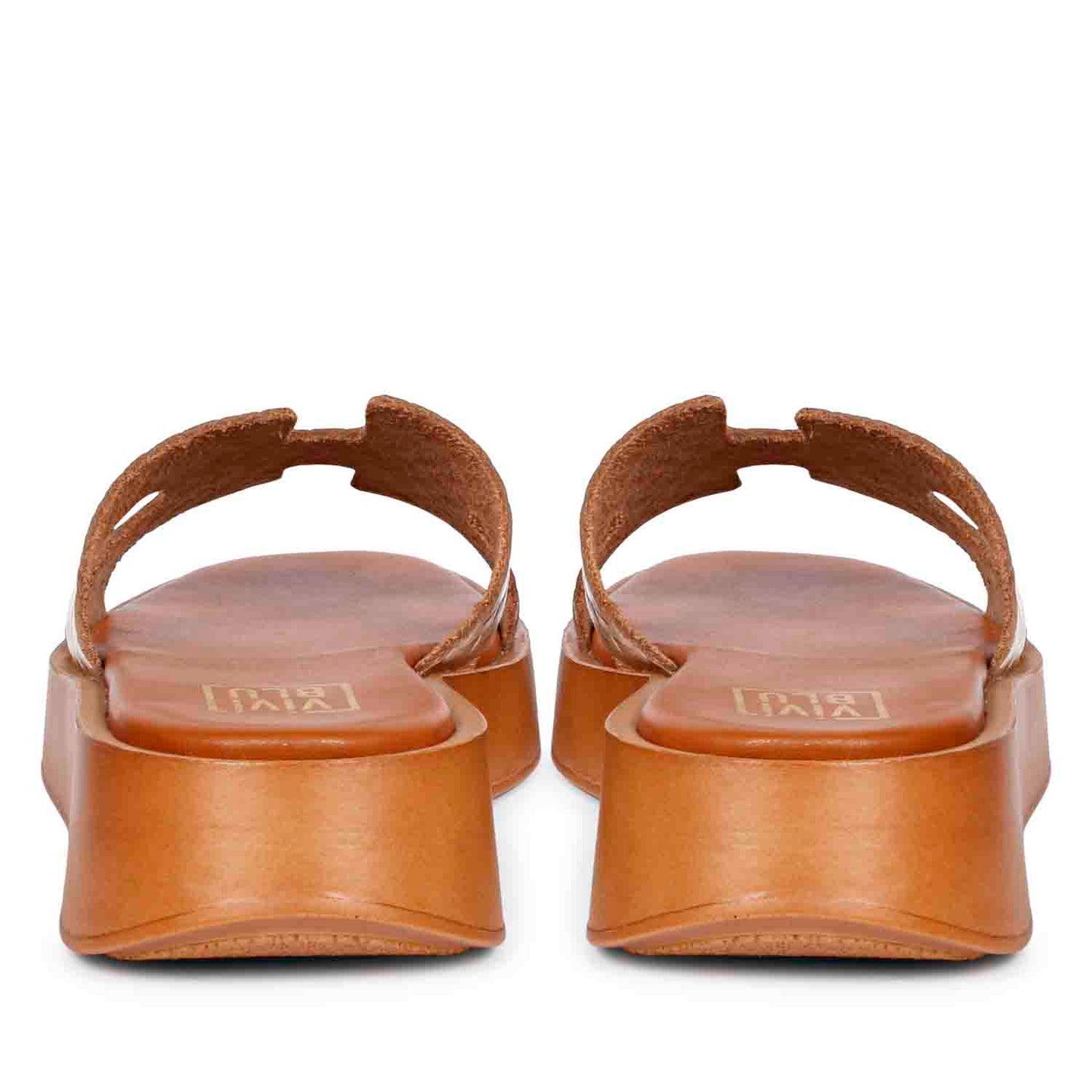 ViviBlu Gold Leather Platform Sandals