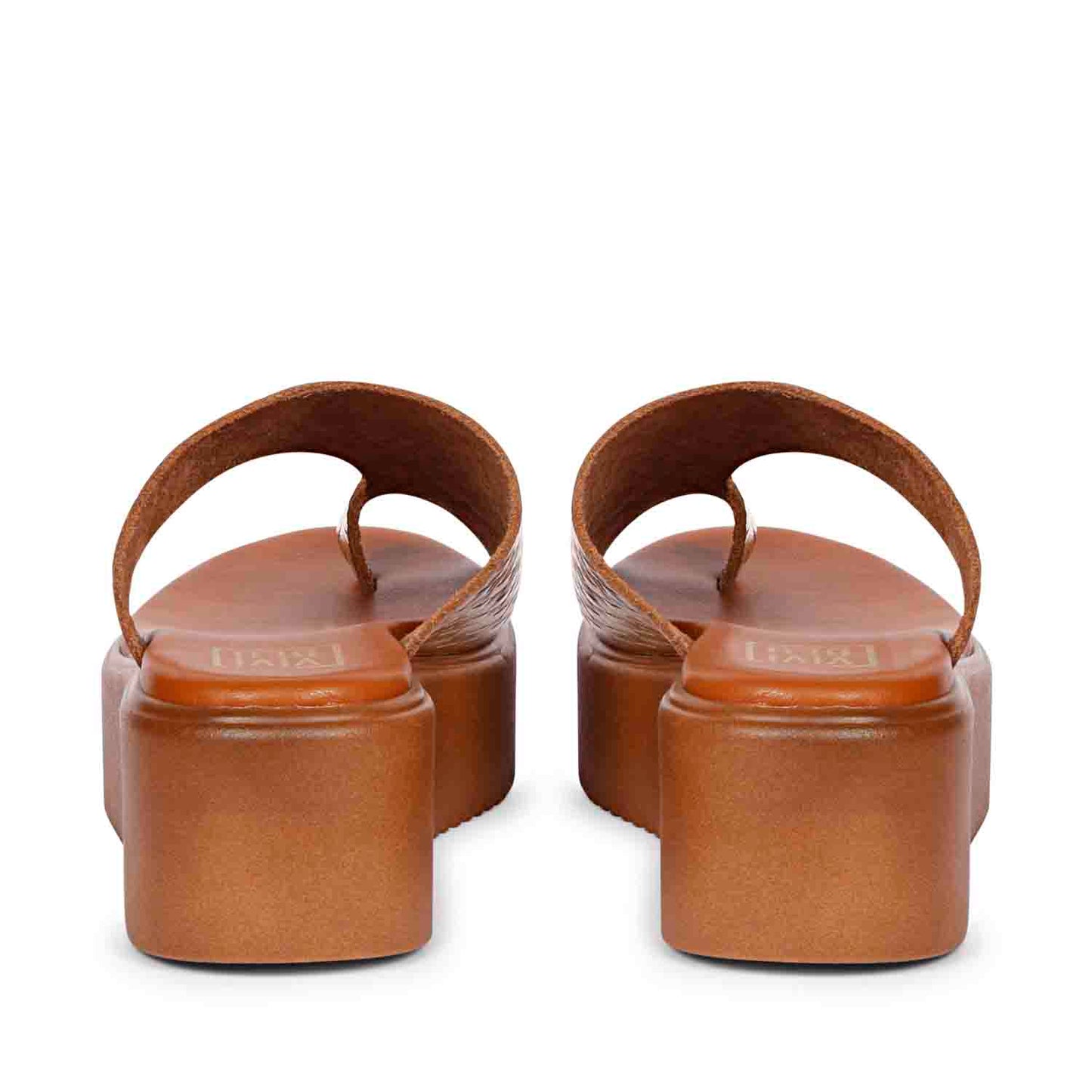 ViviBlu Gold Leather Platform Sandals