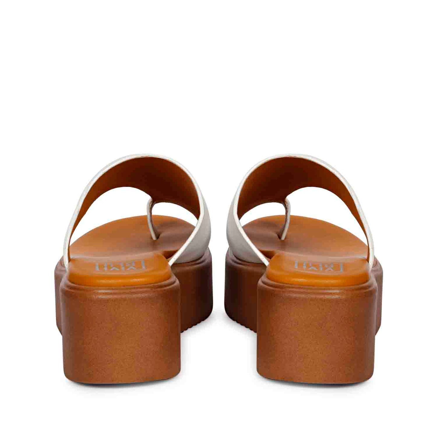 ViviBlu White Leather Platform Sandals