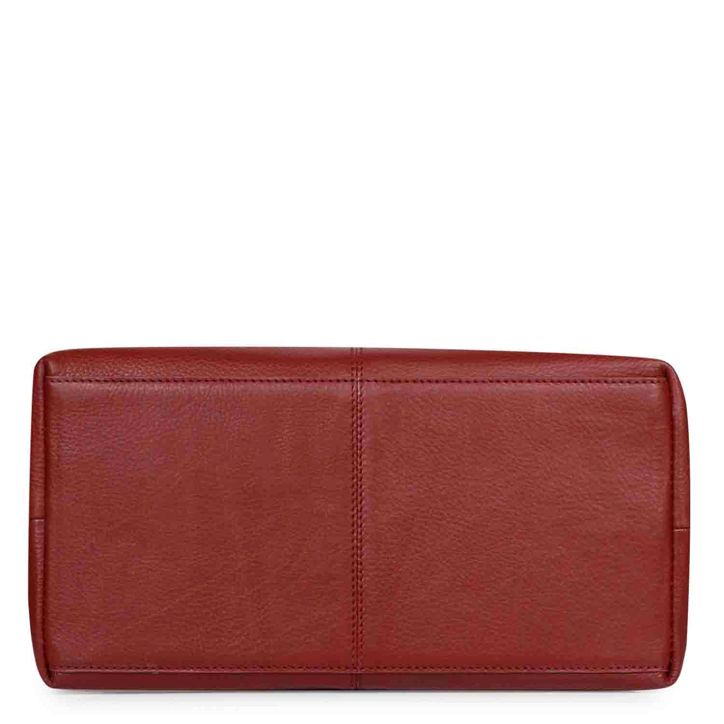 Favore Maroon Leather Structured Shoulder Bag