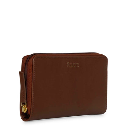 Favore Brown Leather Purse Clutches