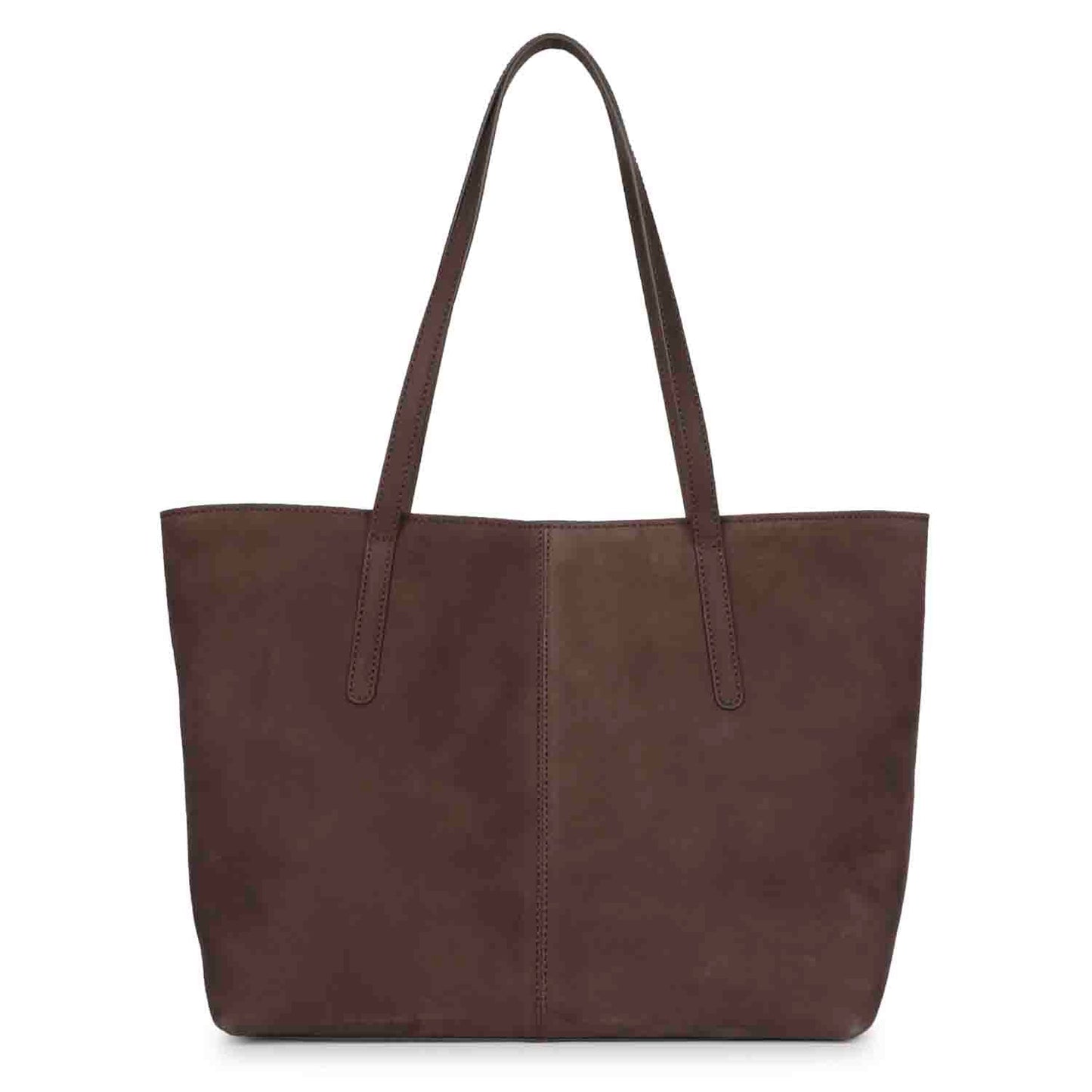 Favore Brown Leather Structured Shoulder Bag