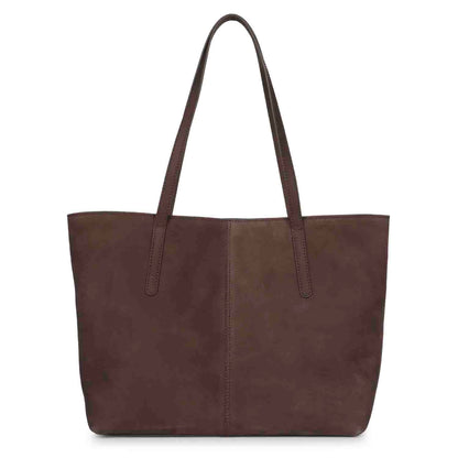 Favore Brown Leather Structured Shoulder Bag