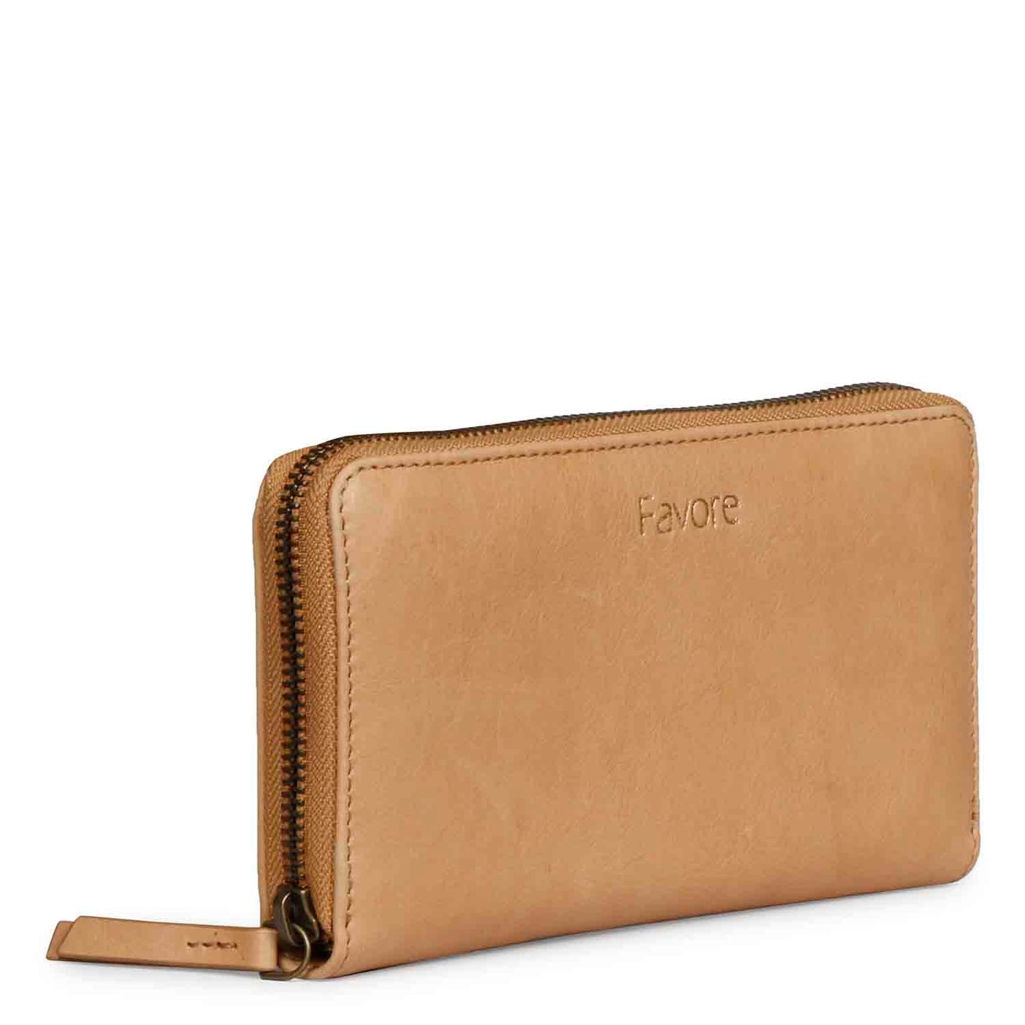 Favore Tan Leather Purse Clutches