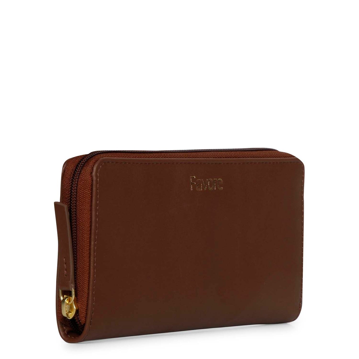 Favore Brown Leather Purse Clutches