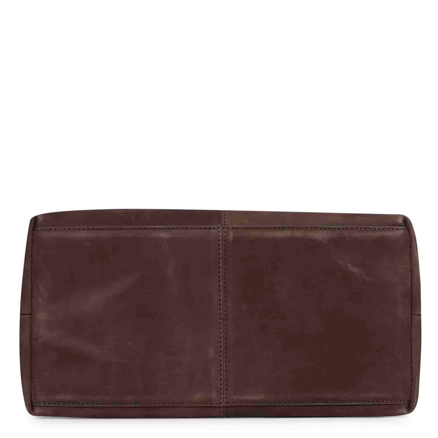 Favore Brown Leather Structured Shoulder Bag