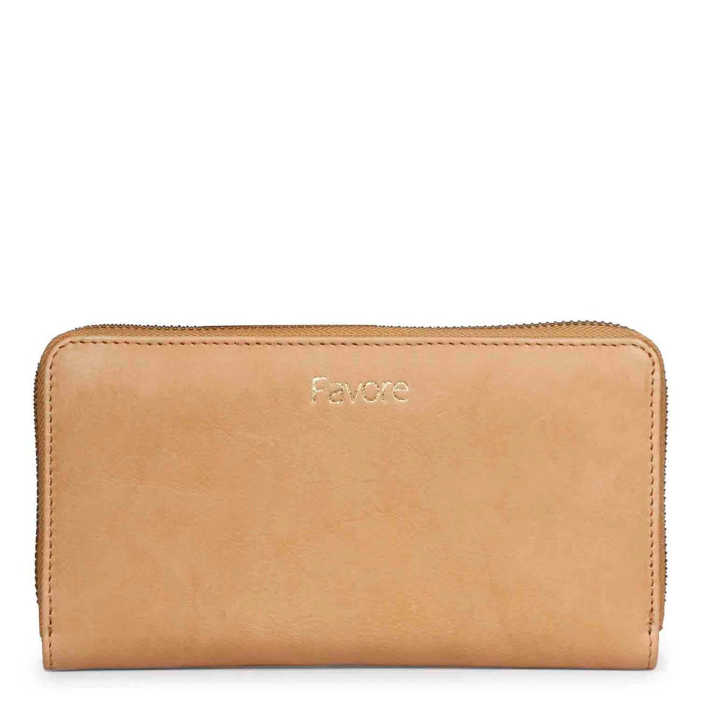 Favore Tan Leather Purse Clutches