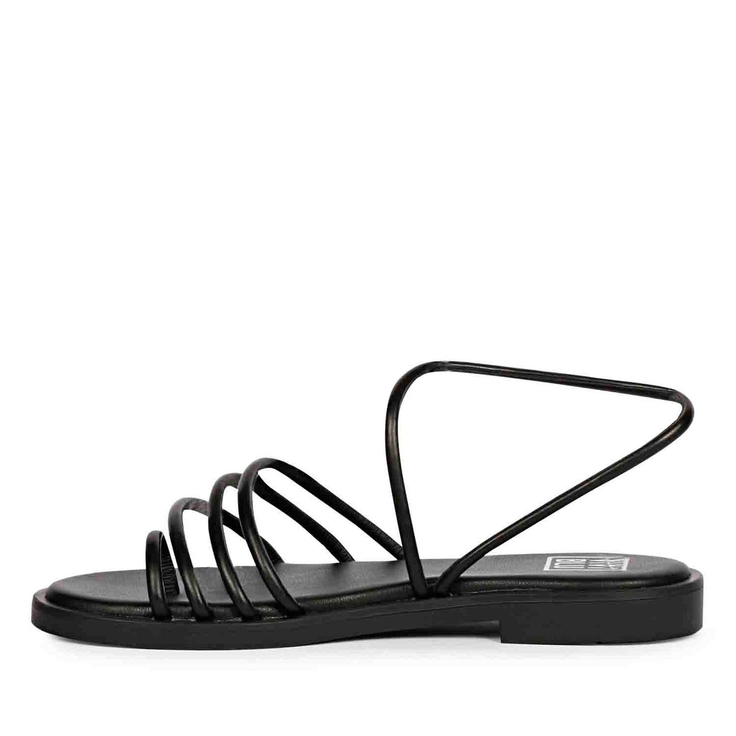 ViviBlu Black Leather Platform Sandals
