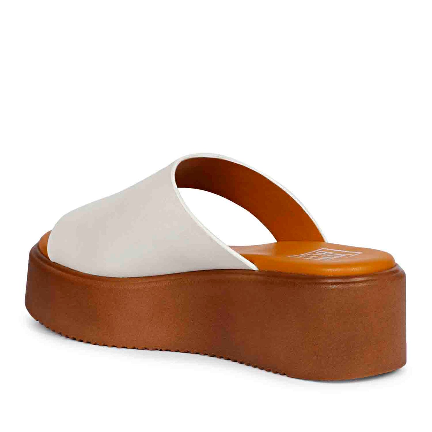 ViviBlu White Leather Platform Sandals