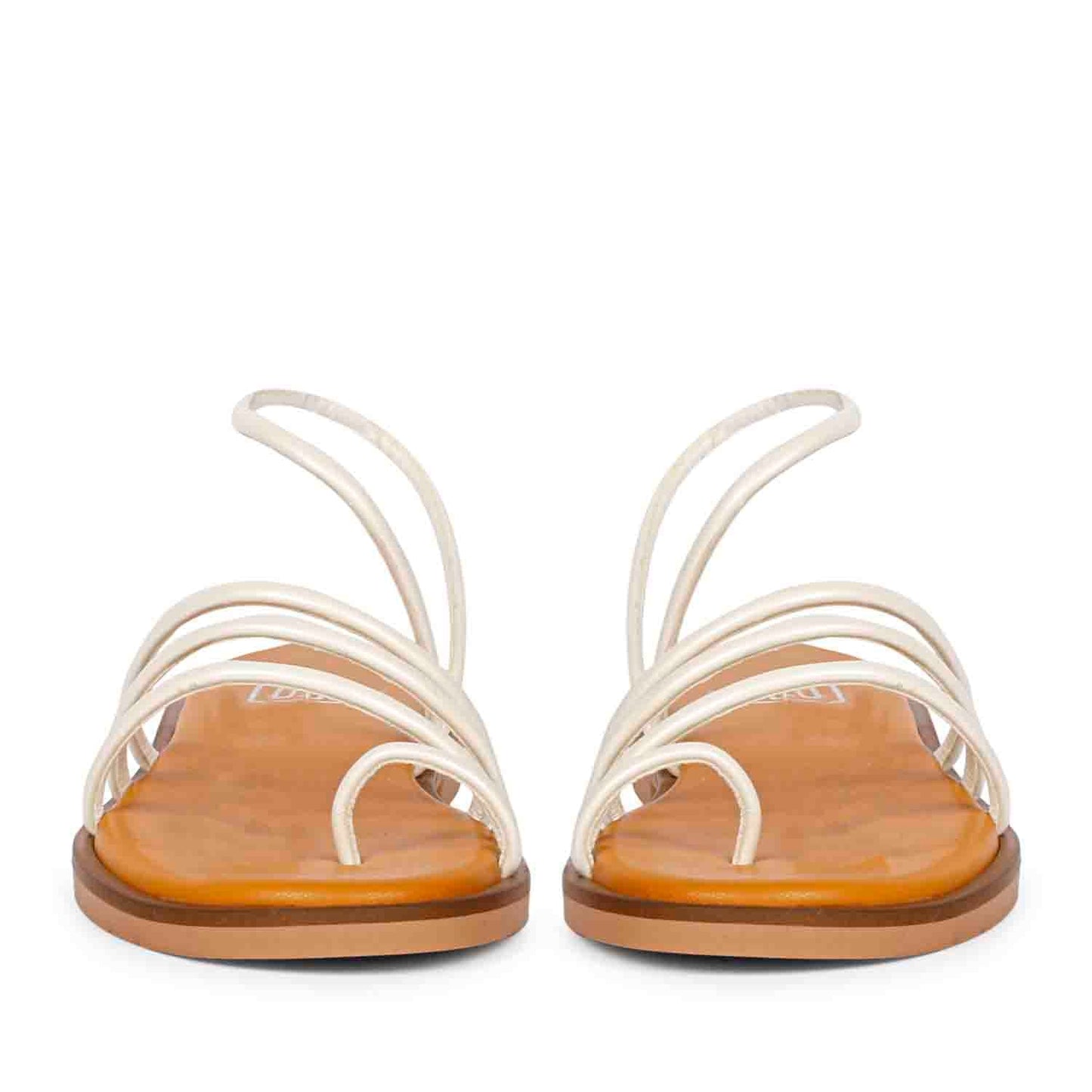 ViviBlu White Leather Platform Sandals