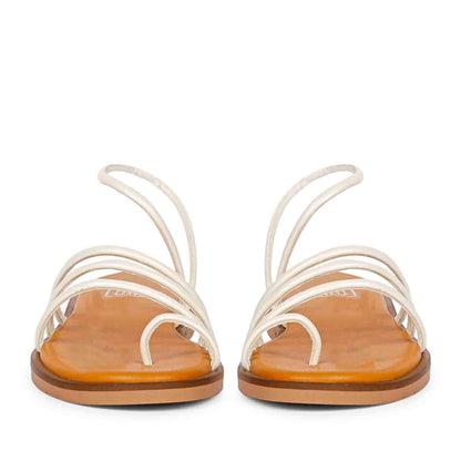 ViviBlu White Leather Platform Sandals