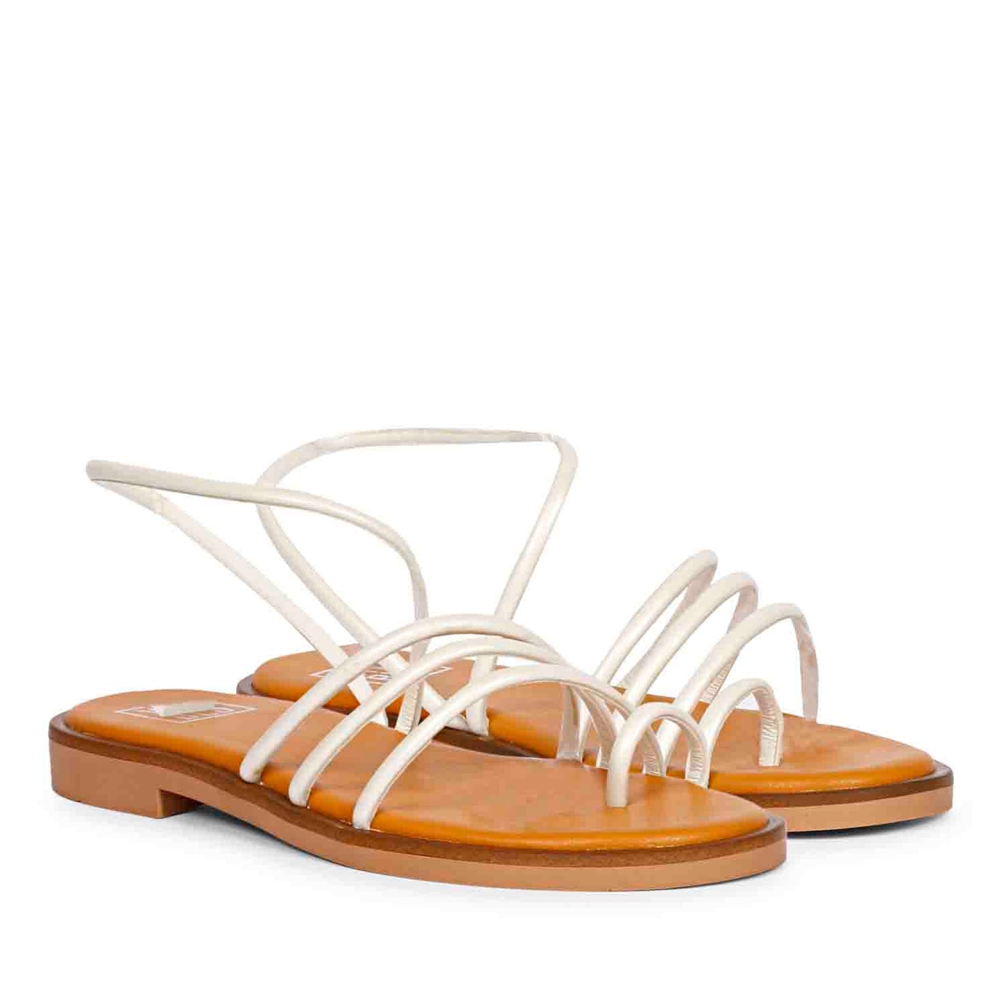 ViviBlu White Leather Platform Sandals