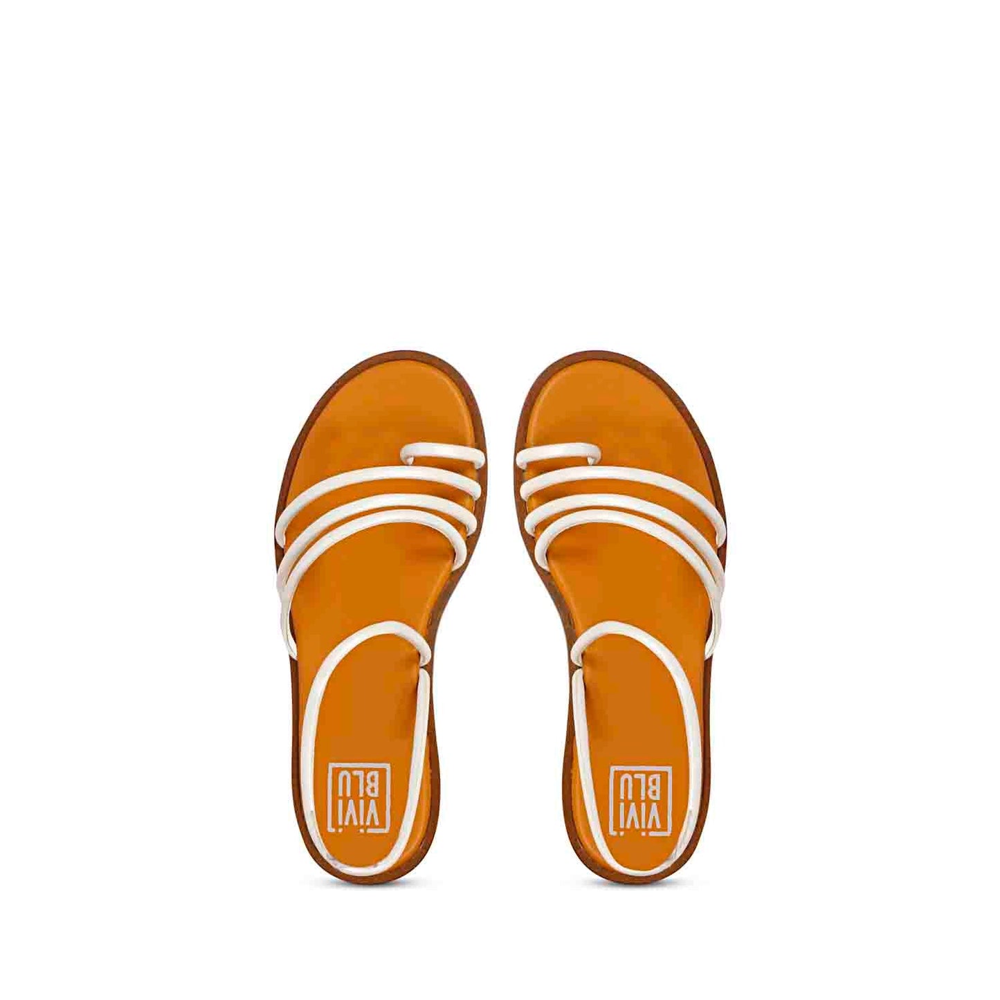 ViviBlu White Leather Platform Sandals