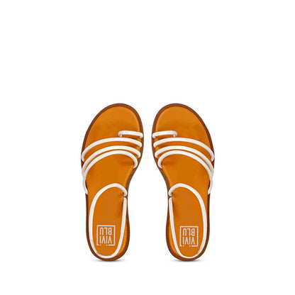 ViviBlu White Leather Platform Sandals