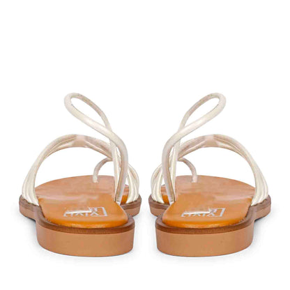 ViviBlu White Leather Platform Sandals