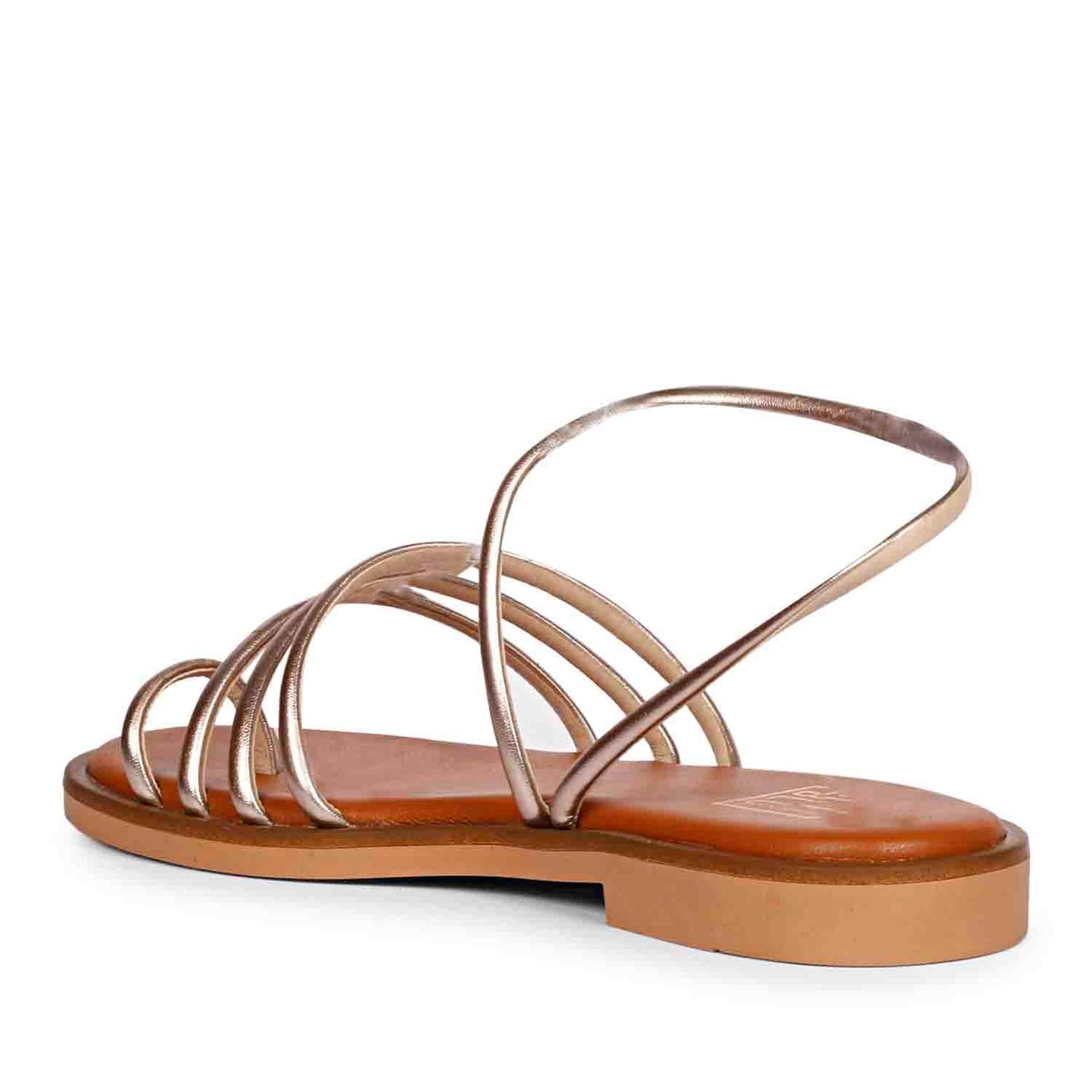 ViviBlu Gold Leather Platform Sandals