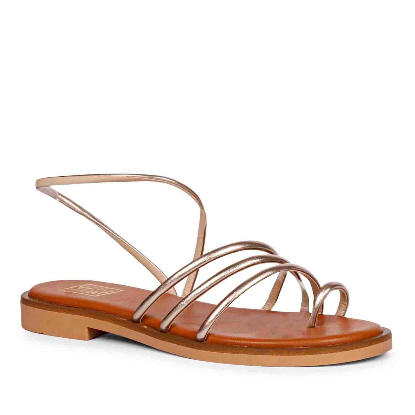 ViviBlu Gold Leather Platform Sandals