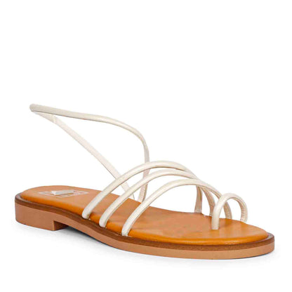 ViviBlu White Leather Platform Sandals
