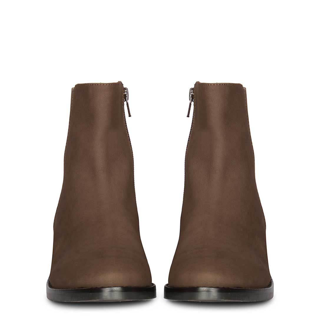 ViviBlu Brown Leather Ankle Boots