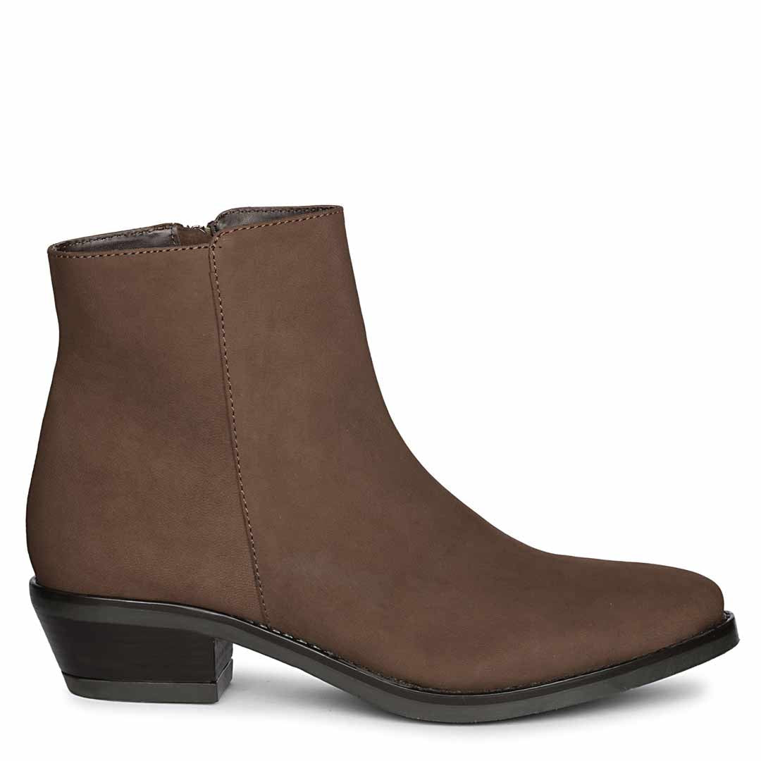 ViviBlu Brown Leather Ankle Boots