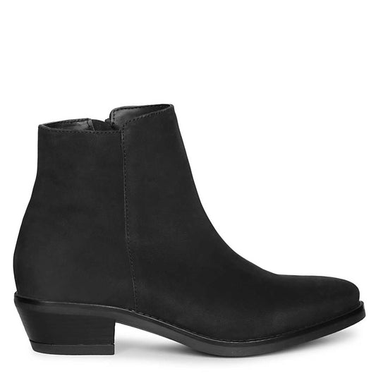 ViviBlu Black Leather Ankle Boots