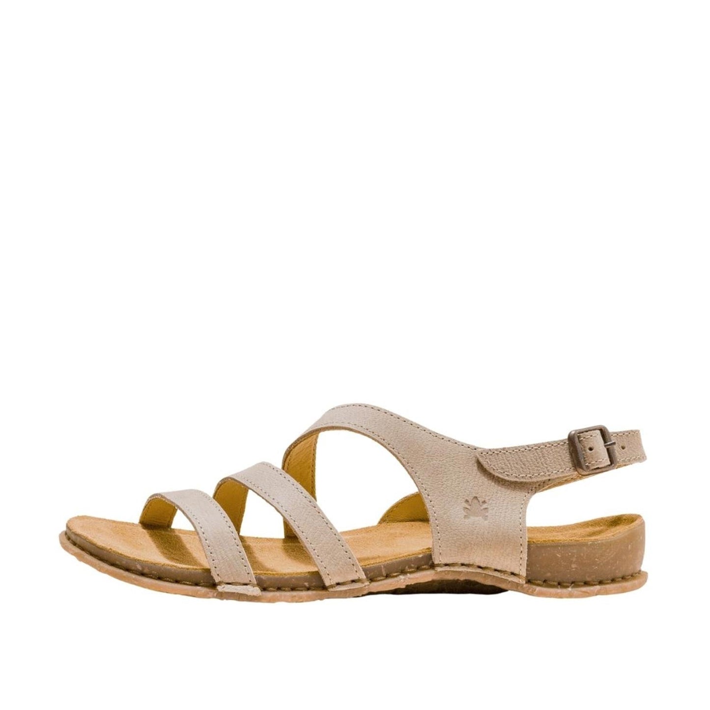 El Naturalista Piedra Embellished Leather Block Sandals with Buckle