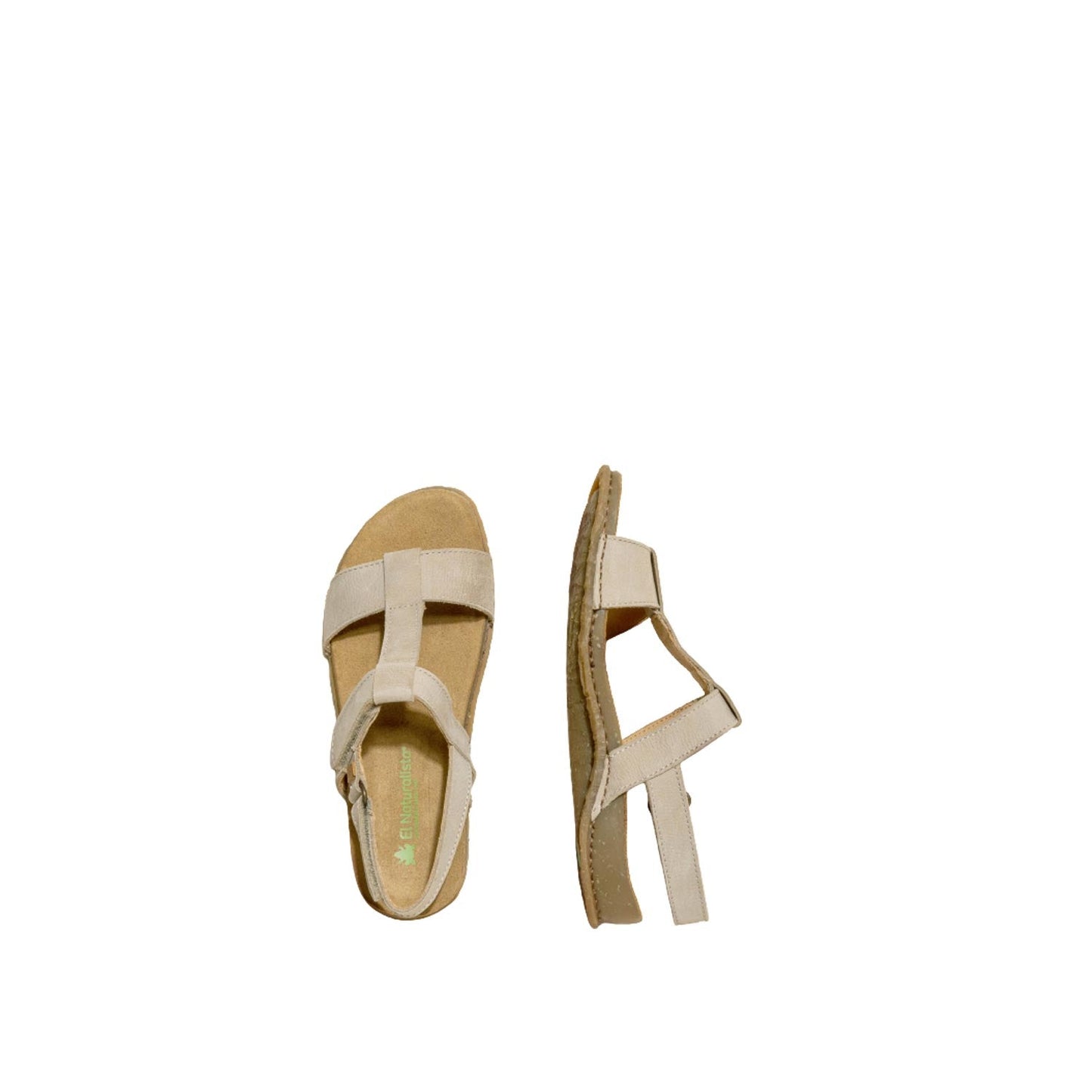 El Naturalista Piedra Embellished Leather Block Sandals with Buckle