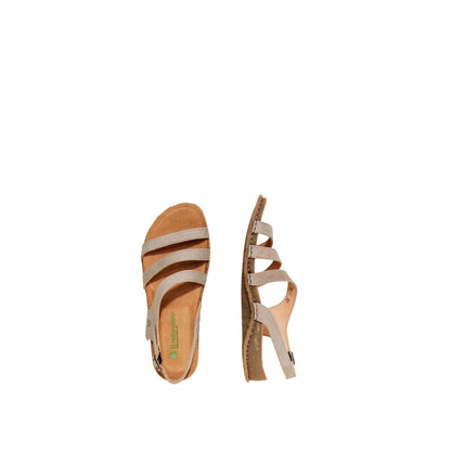 El Naturalista Piedra Embellished Leather Block Sandals with Buckle