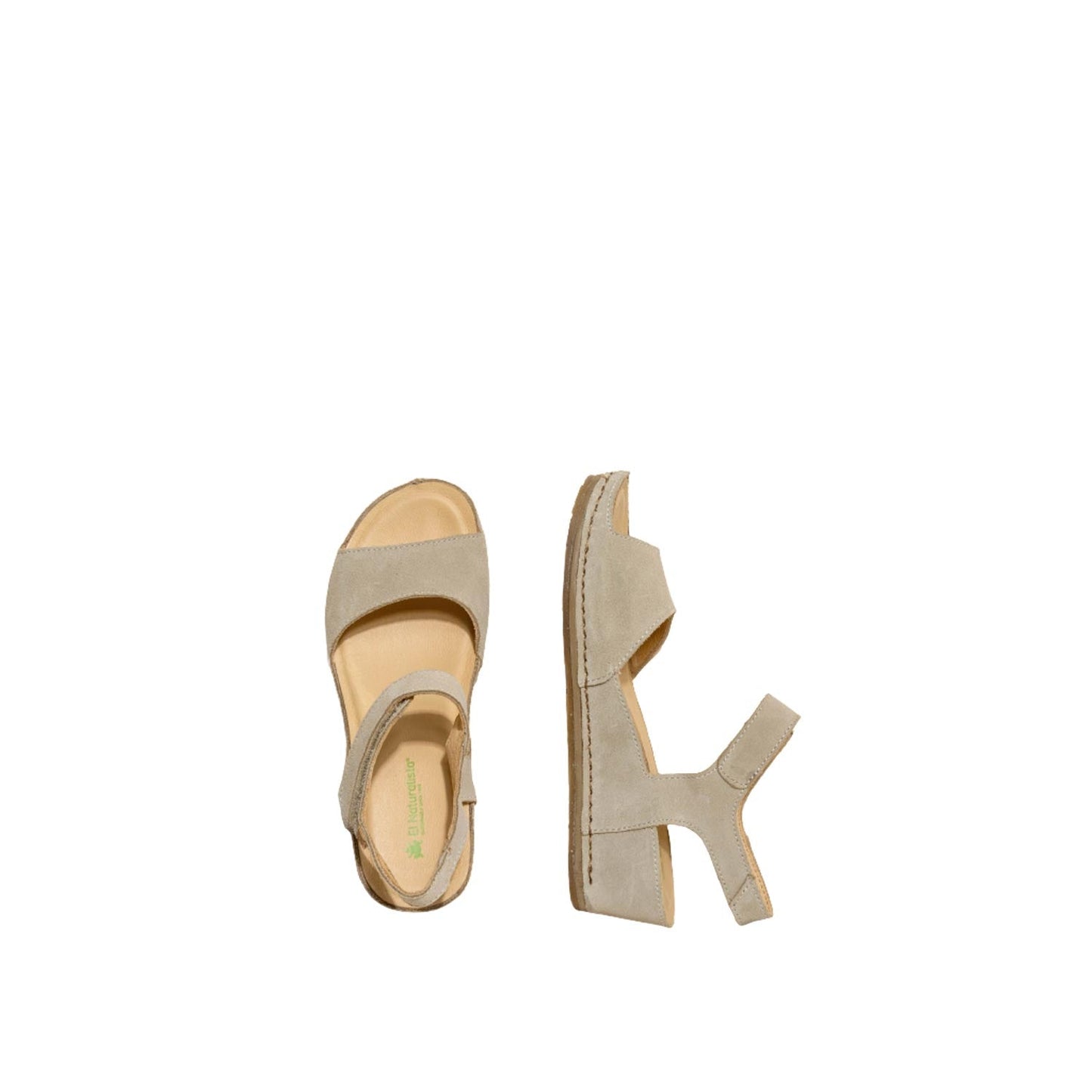 El Naturalista Piedra Embellished Leather Block Sandals with Buckle